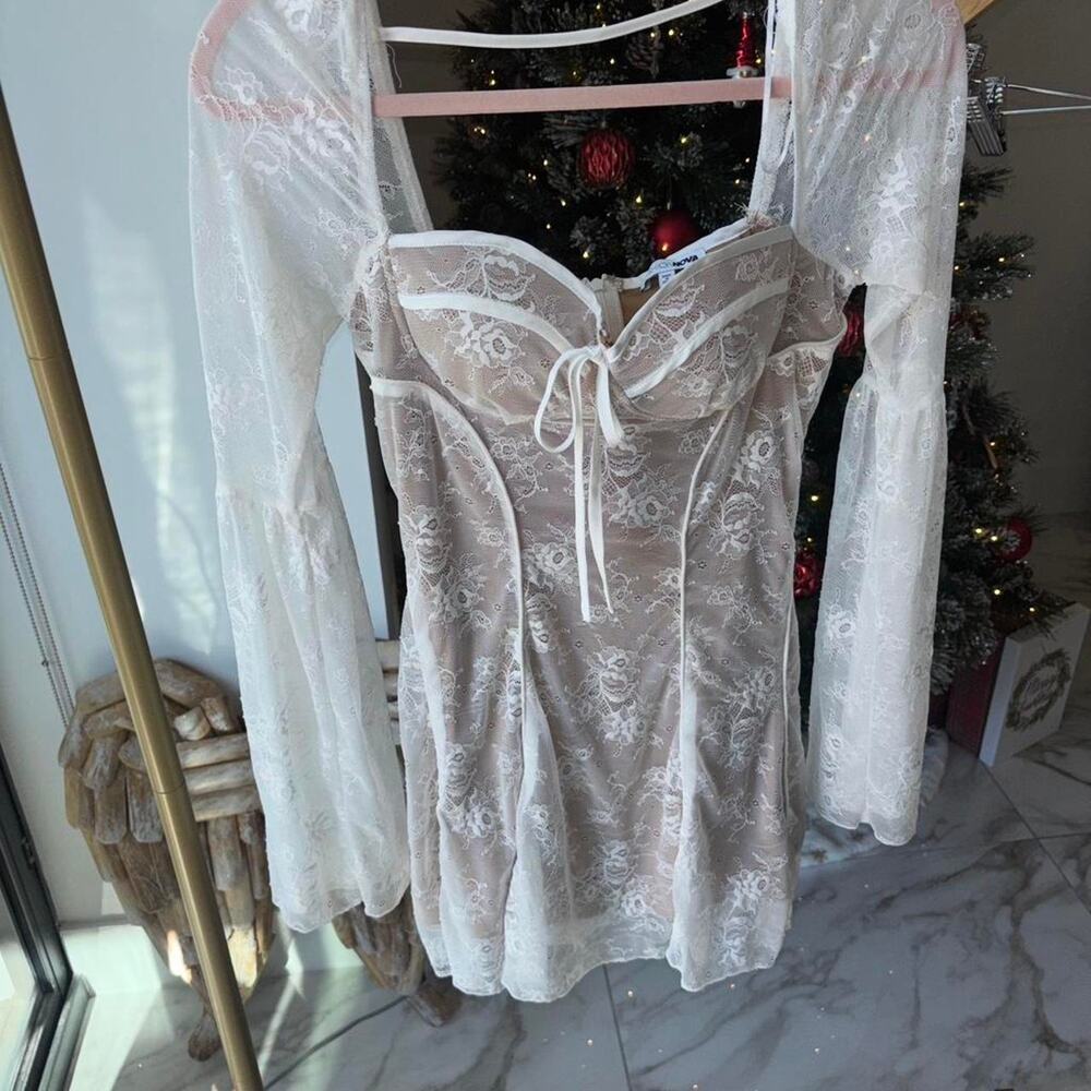 White lace fashion nova dress